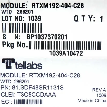 TELLABS WTD SFP 2500Mb/S Transceiver 81.SDF48SR1131S  RTXM192-404-C28