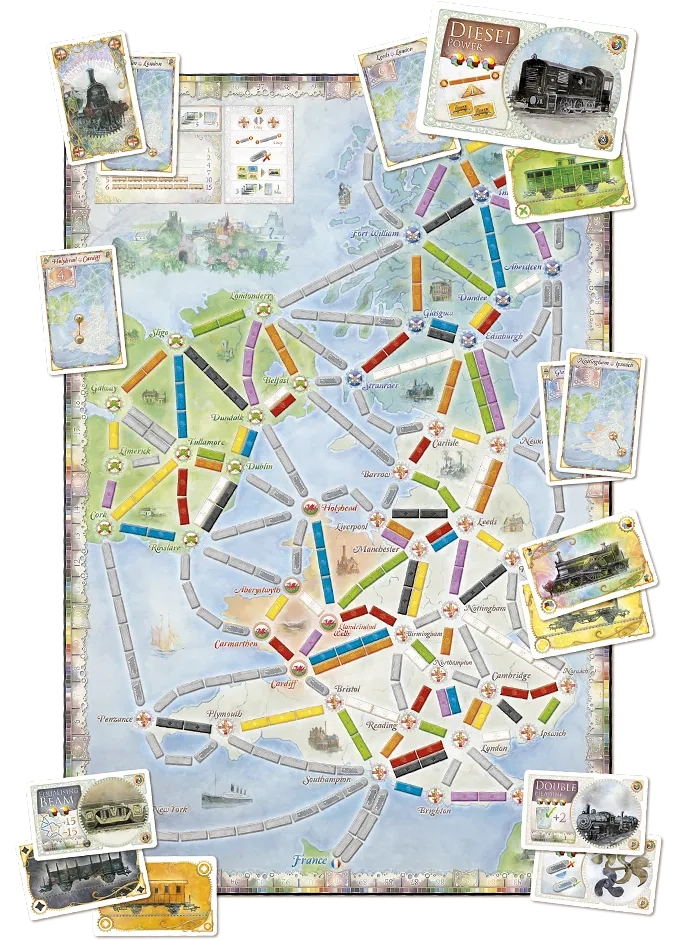 Ticket to Ride Map Collection: UK and Pennsylvania - разширение на настолна игра