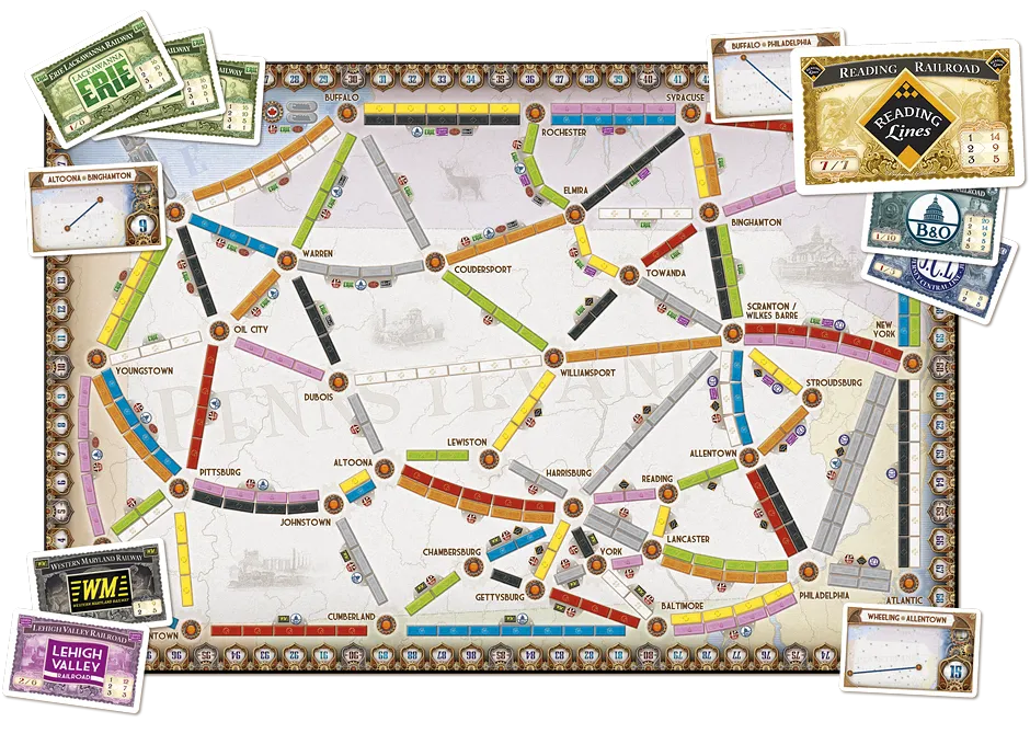 Ticket to Ride Map Collection: UK and Pennsylvania - разширение на настолна игра