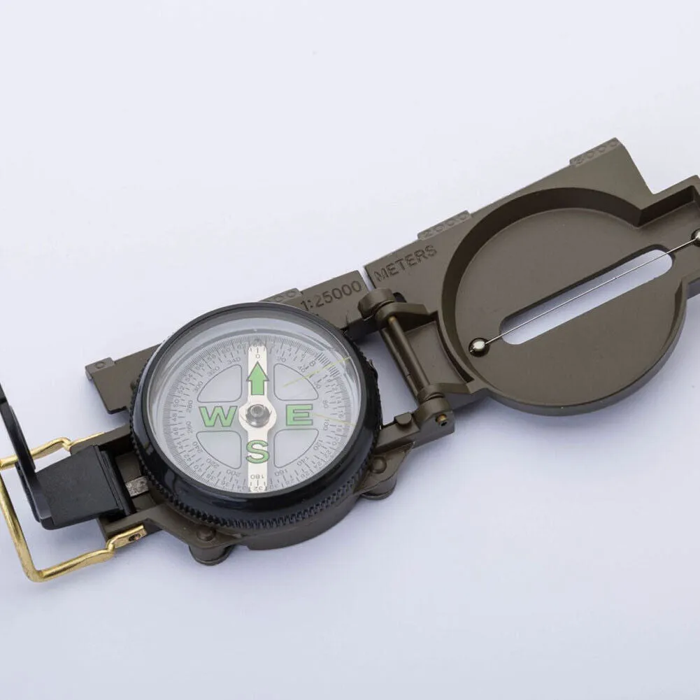 US 1-2 Pack Metal Pocket Army Style Compass Military Outdoor Adjustable luminous
