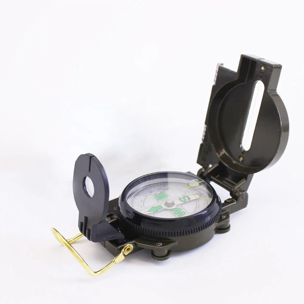 US 1-2 Pack Metal Pocket Army Style Compass Military Outdoor Adjustable luminous