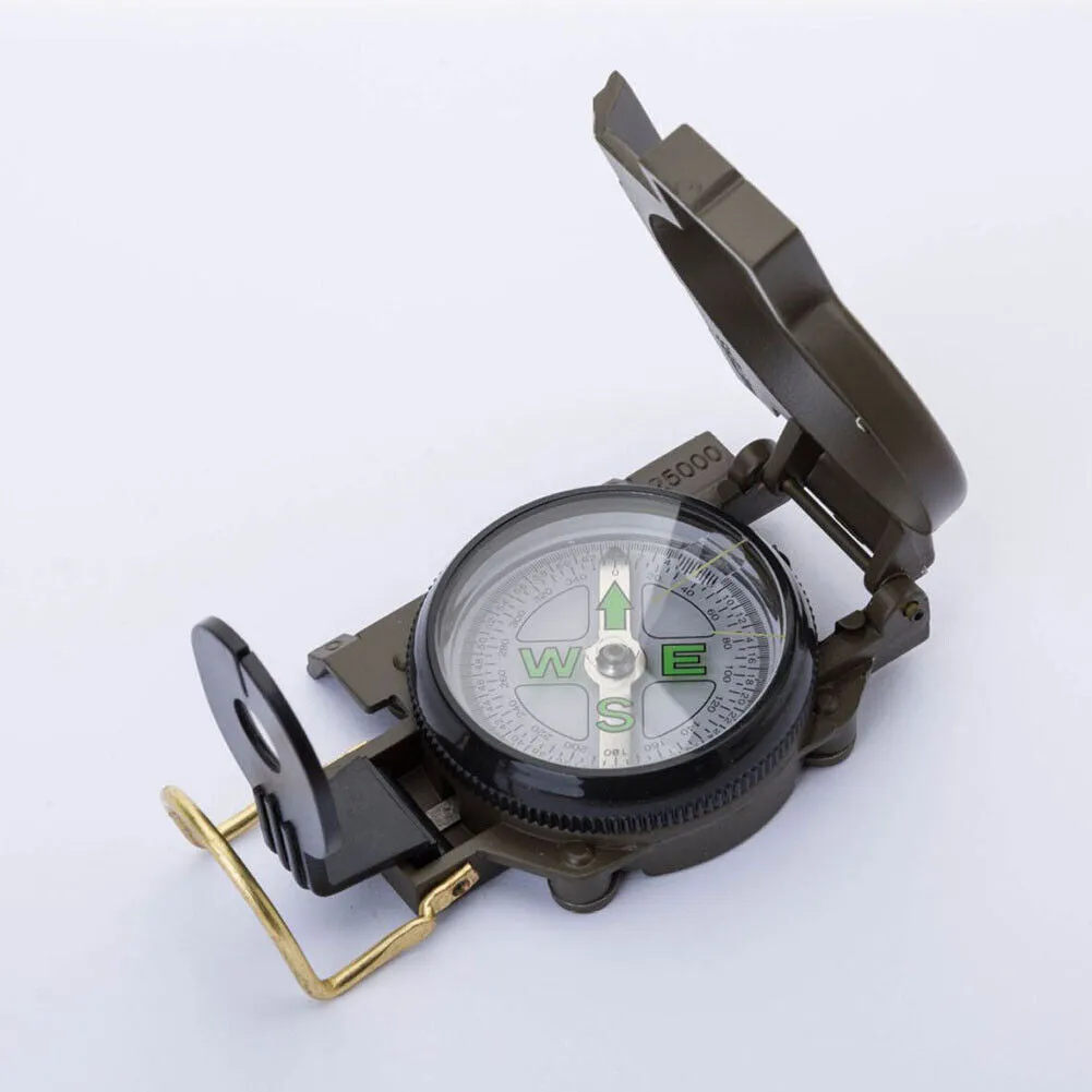 US 1-2 Pack Metal Pocket Army Style Compass Military Outdoor Adjustable luminous
