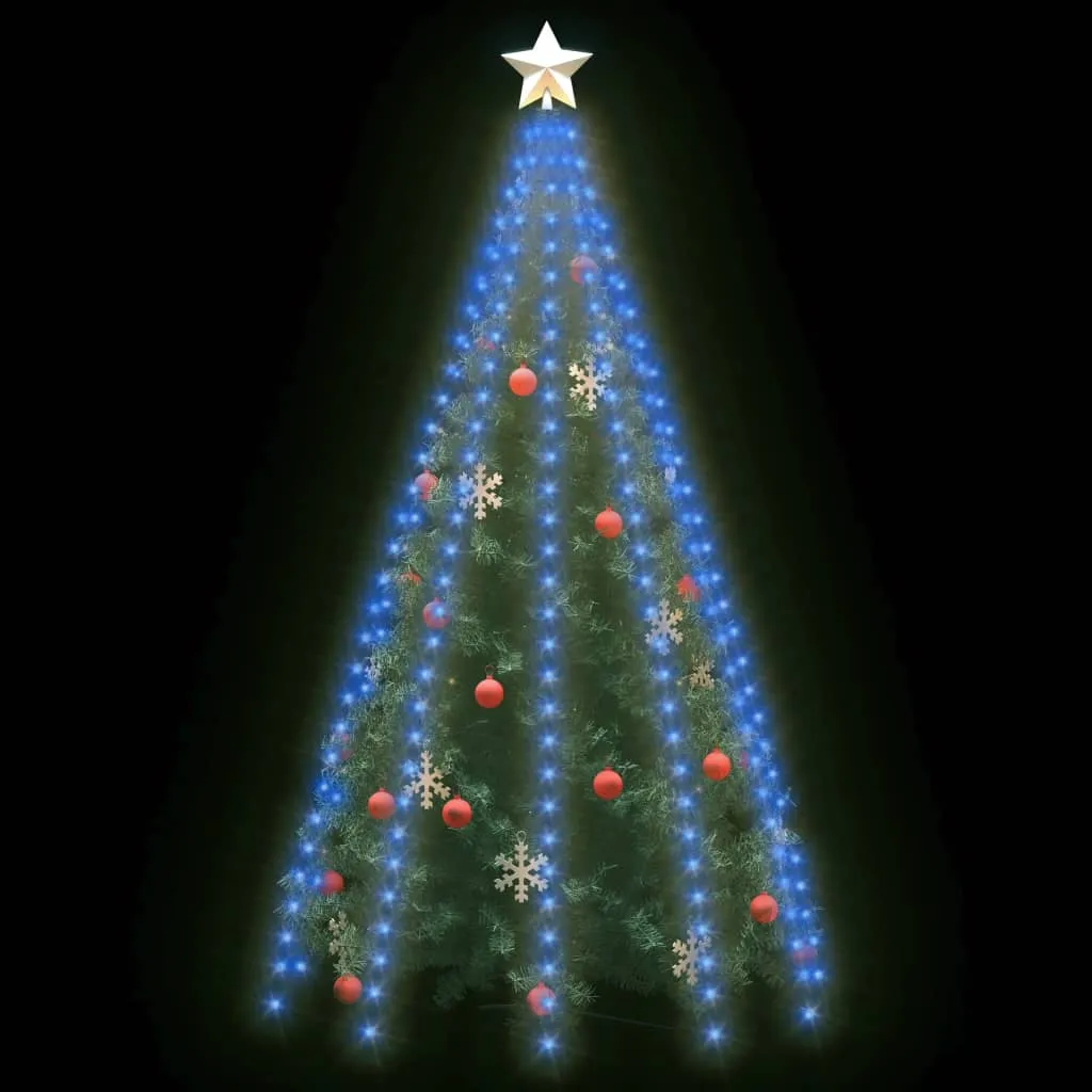 Weihnachtsbaum-Lichternetz mit 300 LEDs Blau 300 cm