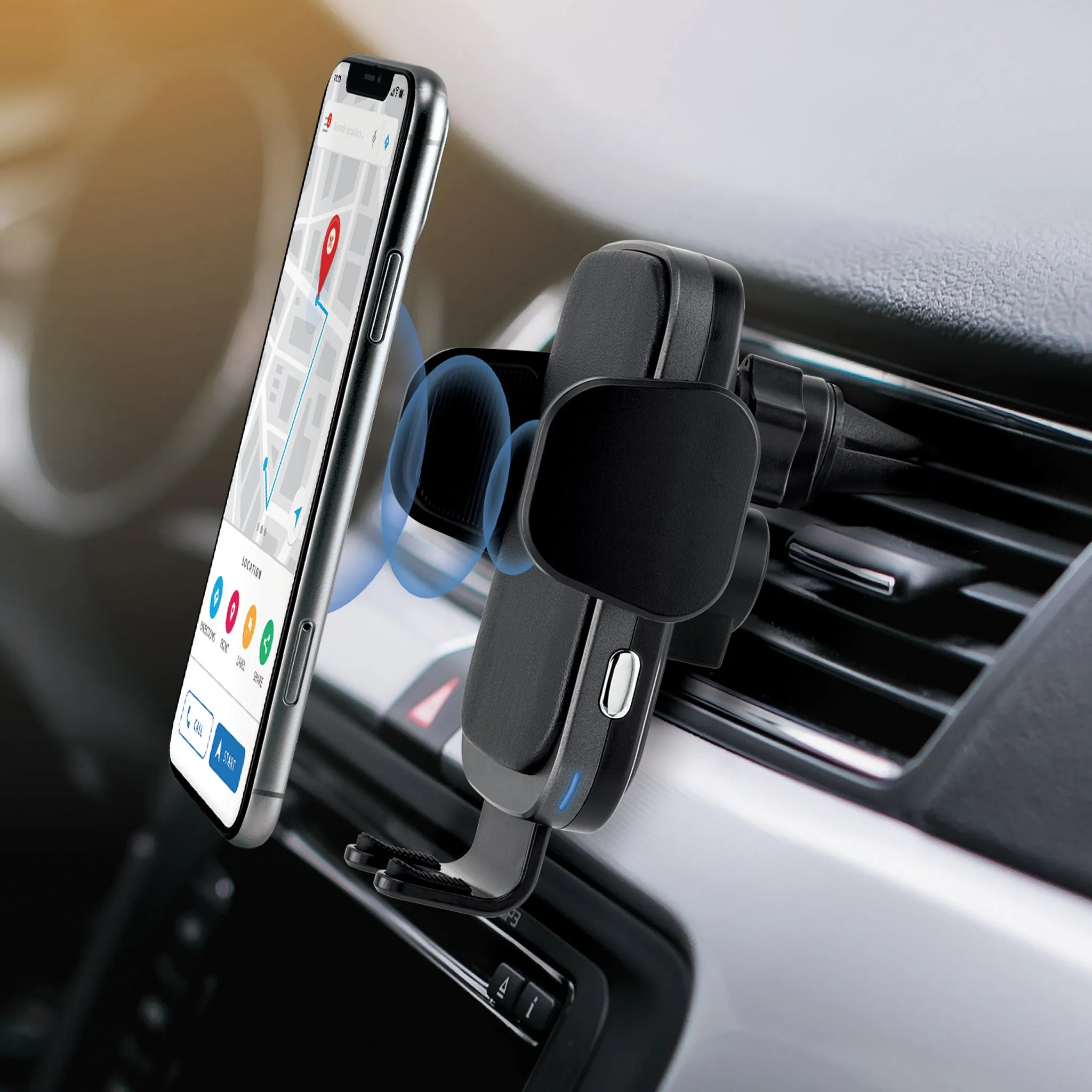 WIRELESS CHARGING KIT WITH AUTO-ADJUSTING MOUNT - CAR AND DRIVER 9905
