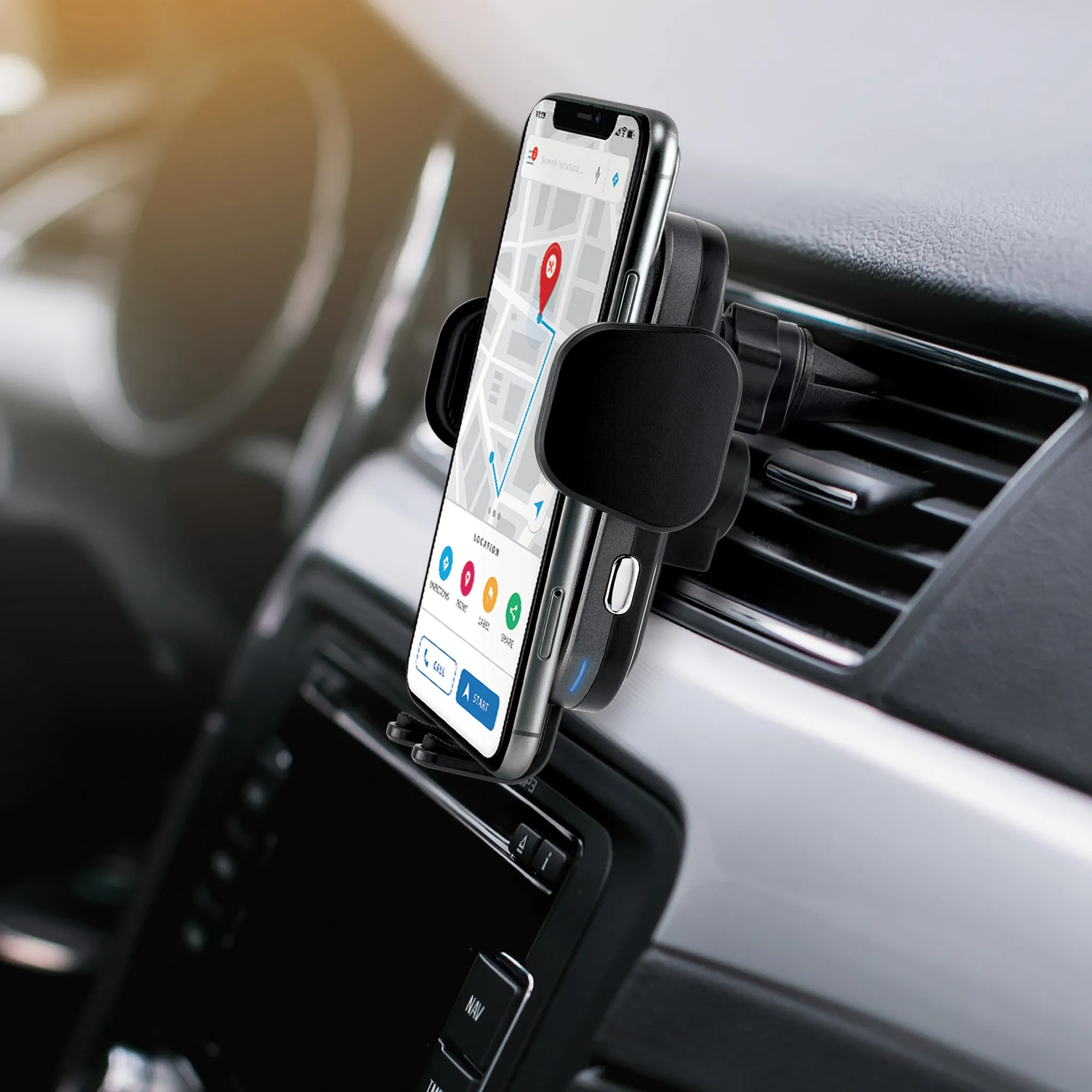 WIRELESS CHARGING KIT WITH AUTO-ADJUSTING MOUNT - CAR AND DRIVER 9905