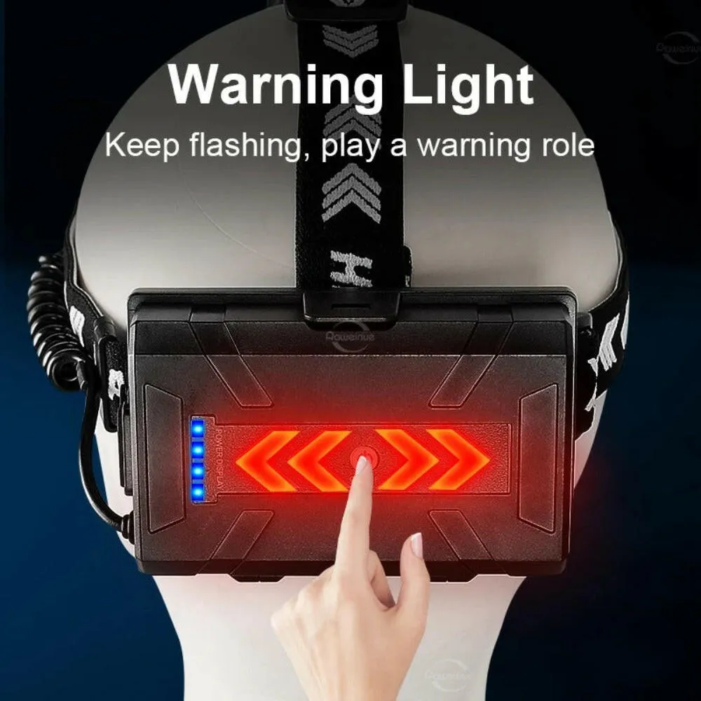 XHP360 High-Power LED Headlight High-Brightness USB Rechargeable Zoom IPX4 Waterproof Headlamp Camping Outdoor Work Head Lantern