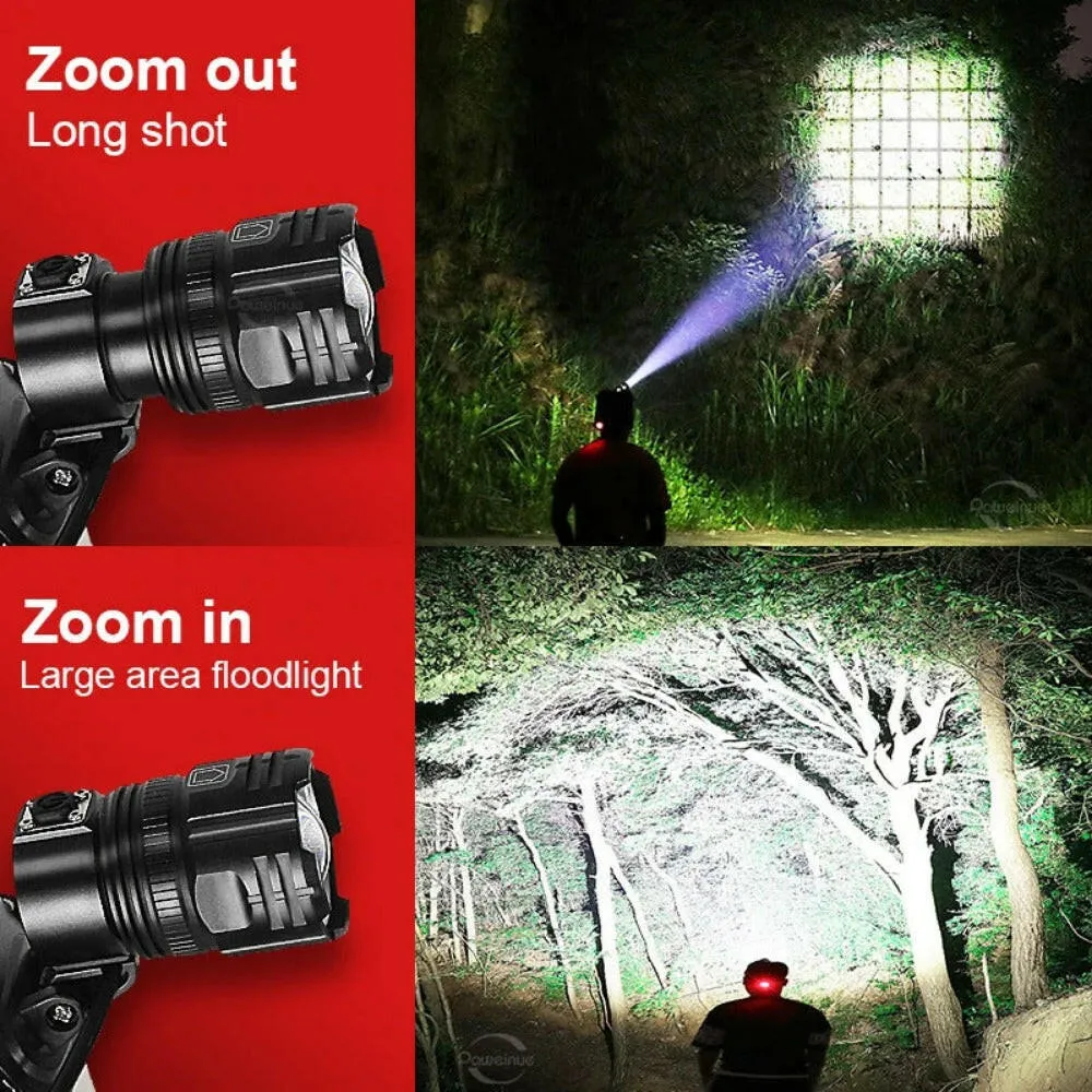 XHP360 High-Power LED Headlight High-Brightness USB Rechargeable Zoom IPX4 Waterproof Headlamp Camping Outdoor Work Head Lantern