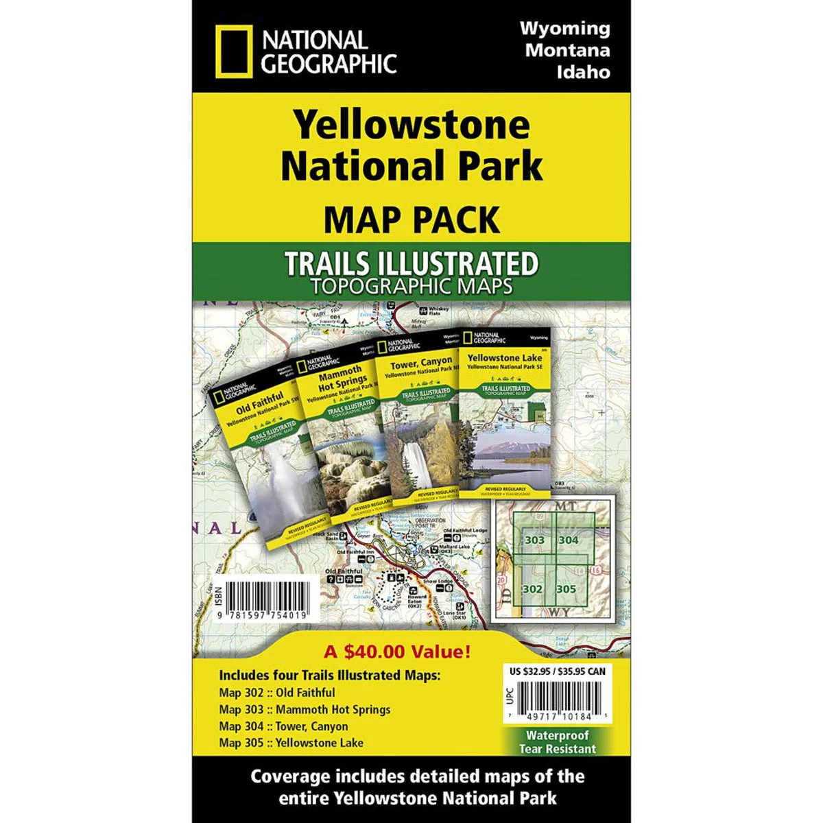 Yellowstone National Park [Map Pack Bundle]